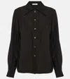 The Row Conan Silk Shirt In Black