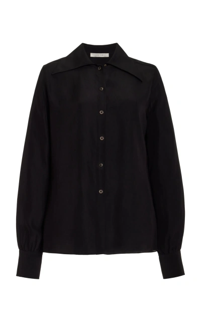 The Row Conan Silk Shirt In Black