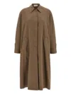 The Row Concealed-button Cape Coat In Brown