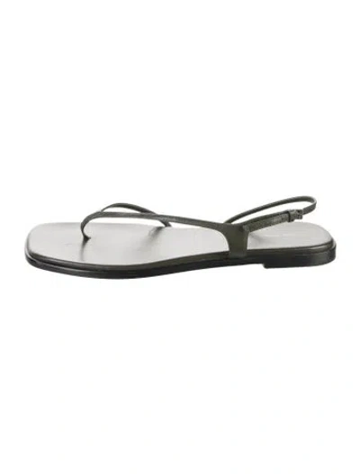 Pre-owned The Row Constance Leather Sandals In Brown
