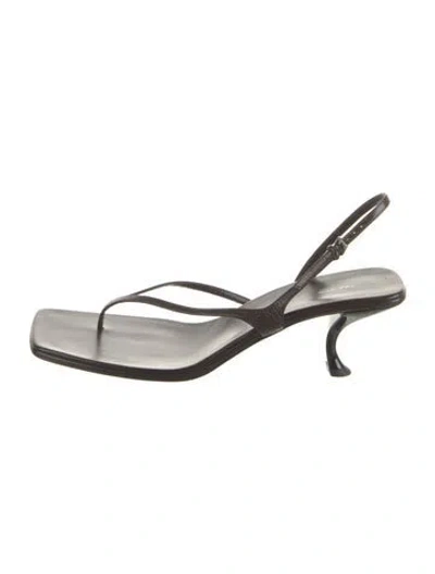 Pre-owned The Row Constance Leather Slingback Sandals In Multi