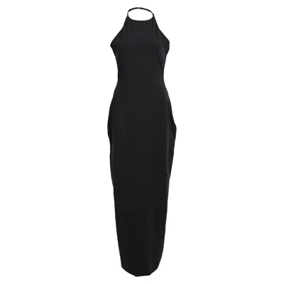 The Row Coralia Halterneck Maxi Dress In Black Polyamide