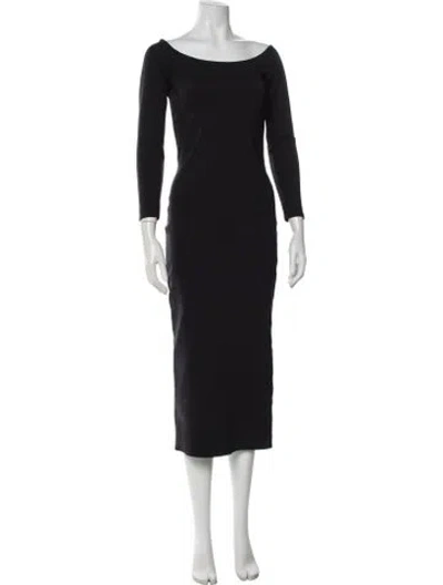 Pre-owned The Row Coralinda Dress Midi Length Dress In Black