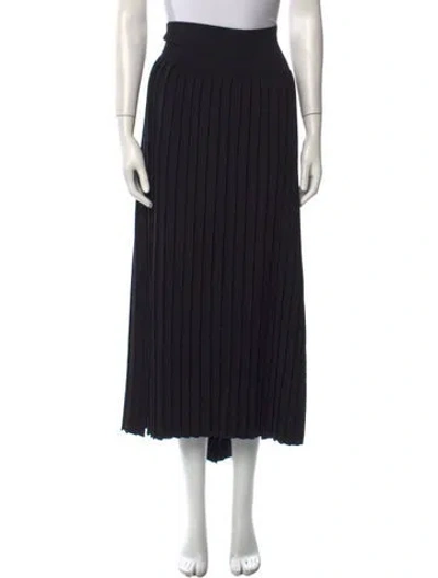 Pre-owned The Row Coraline Midi Length Skirt In Black