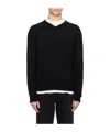 The Row Corbin Chevron-knit Jumper In Black