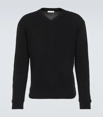 The Row Corbin Cotton Jumper In Black