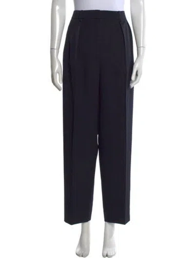 Pre-owned The Row 'corby' Straight Leg Pants In Blue