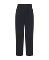 The Row Corby Wool Casual Pants In Blue