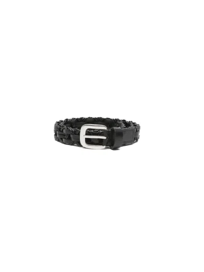 The Row Cord Braided Leather Belt In Black