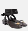 The Row 65mm Cord Leather Sandals In Brown