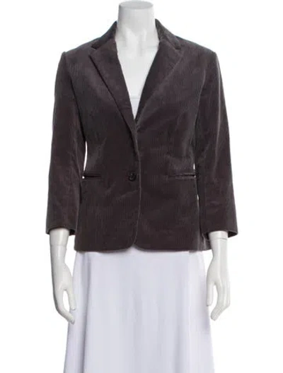 Pre-owned The Row Corduroy Blazer In Gray
