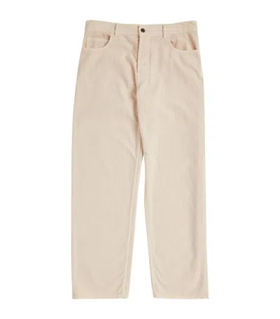 The Row Kids' Corduroy Ross Trousers In Ivory