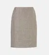 The Row Corinna Canvas Pencil Skirt In Onyx