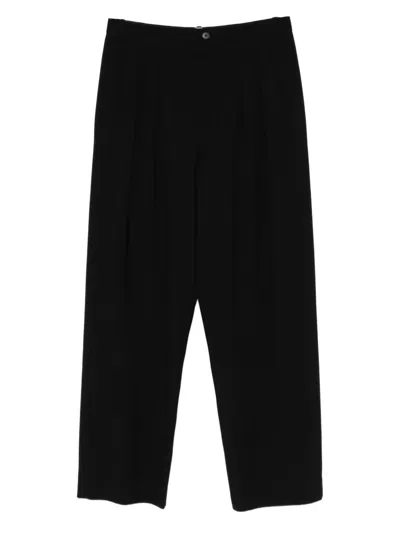 The Row Corley Pleated Trousers In Black