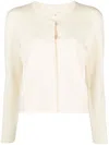 The Row Corole Ribbed-knit Cardigan In Neutrals