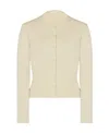 The Row Corole Ribbed-knit Cardigan In Nude