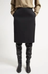 The Row Corrina Wool Blend Twill Skirt In Black