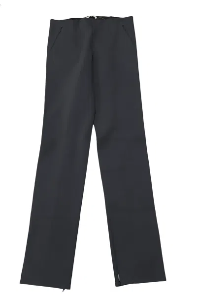The Row Corza Zipped Hem Trousers In Black Polyamide