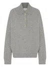 The Row Corzas Buttoned Polo-collar Polo Shirt In Gray