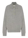 The Row Corzas Cashmere And Cotton Sweater In Gray
