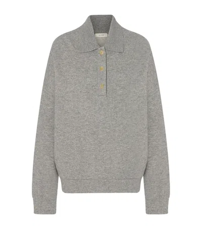 The Row Corzas Cashmere-cotton Sweatshirt In Gray