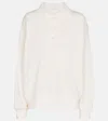 The Row Essentials Corzas Cotton-terry Polo Top In White