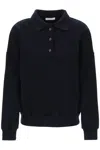 The Row Corzas Long Sleeves Cotton Polo T-shirt In Blue