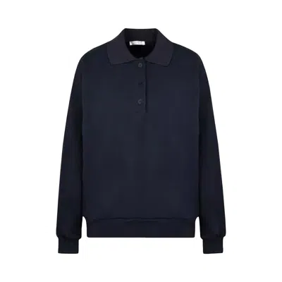 Pre-owned The Row Corzas Top 'dark Navy'