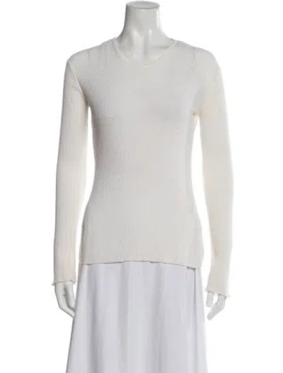 Pre-owned The Row Costanzo Merino Wool Sweater In Neutrals