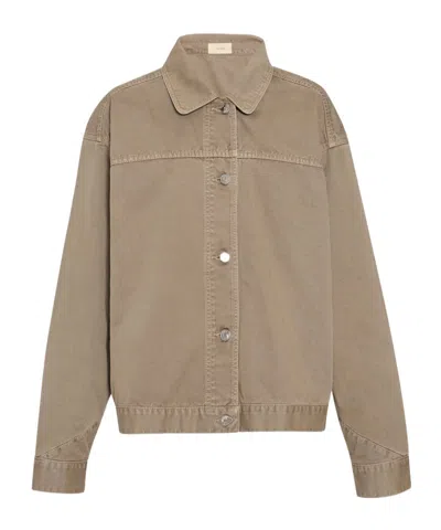 The Row Cotton Jacket In Taupe