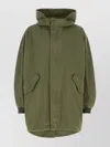 The Row Kemet Oversized Cotton-canvas Hooded Jacket In Green