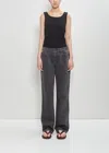 The Row Lyndsey Low-rise Straight Jeans In Faded Black