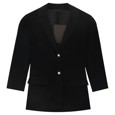 Pre-owned The Row Cotton Mesh Blazer/jacket In Black
