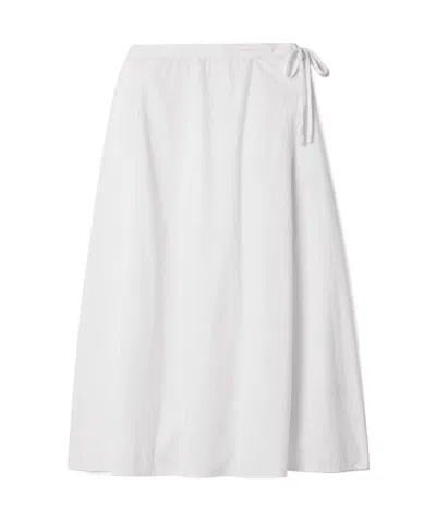 The Row Cotton Poplin Mid-length Dress In White