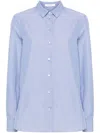 The Row Metis Cotton Poplin Shirt In Clear Blue