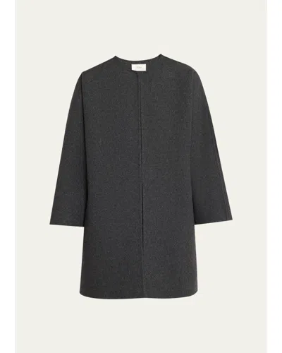 The Row Cove Cashmere-wool Open Jacket In Gray