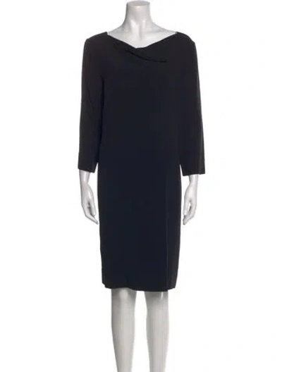 Pre-owned The Row Cowl Neck Knee-length Dress In Black