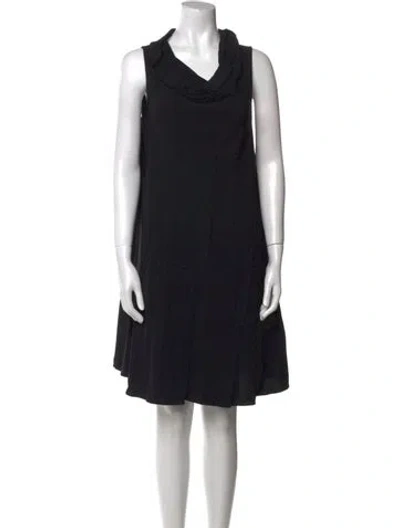 Pre-owned The Row Cowl Neck Mini Dress In Black