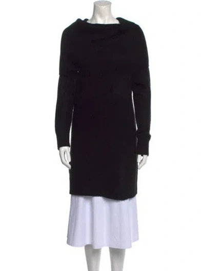 Pre-owned The Row Cowl Neck Mini Dress In Black