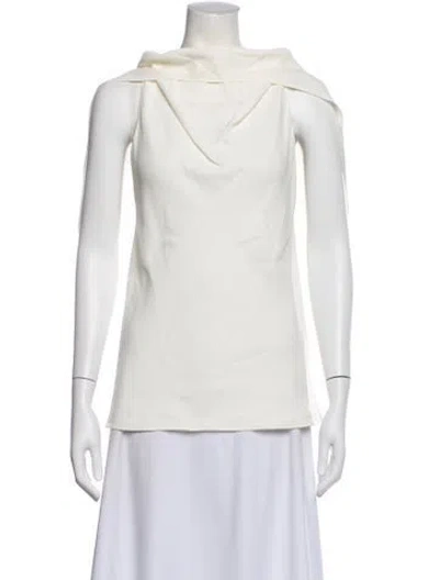 Pre-owned The Row Cowl Neck Sleeveless Blouse In Neutral