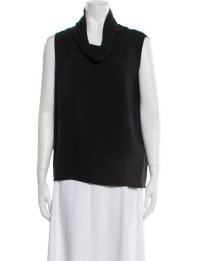Pre-owned The Row Cowl Neck Sleeveless Top In Black