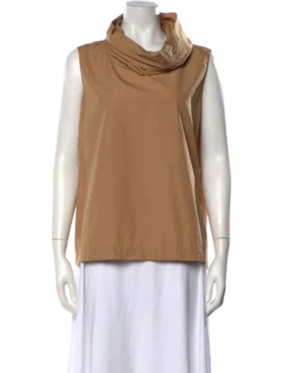 Pre-owned The Row Cowl Neck Sleeveless Top In Neutrals