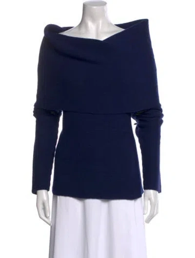 Pre-owned The Row Cowl Neck Sweater In Blue