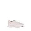 The Row Cream Calf Leather Bos Taurus Low Top Sneakers In Pink