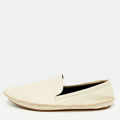 The Row Cream Leather Ballet Flats In Neutral