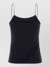 The Row Crepe Camisole Top Biggins Sleeveless In Blue