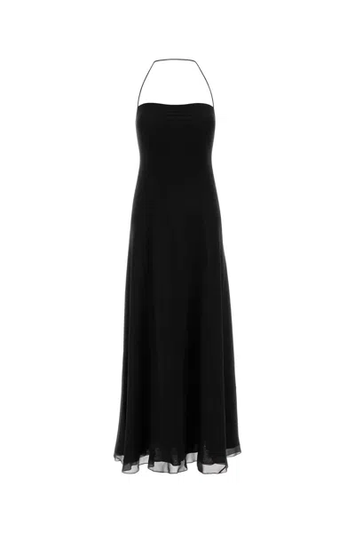 The Row Crepe Javier Dress In Black