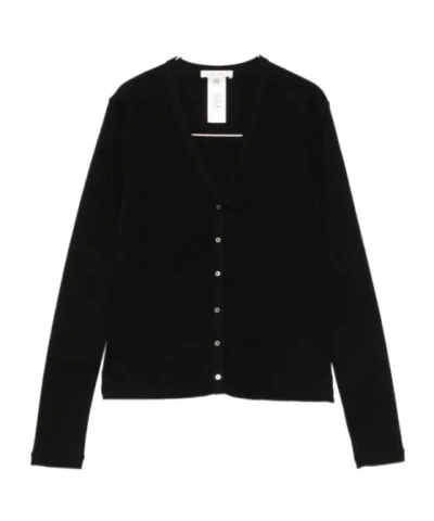 The Row Creps V-necked Sweater In Black