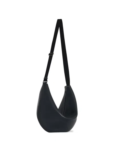The Row Crescent-shaped Leather Shoulder Bag In Pink