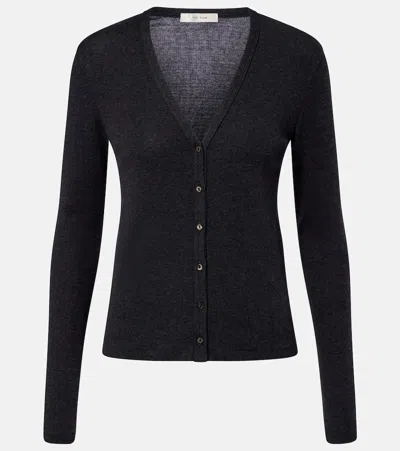 The Row Cresp Cotton Cardigan In Blue
